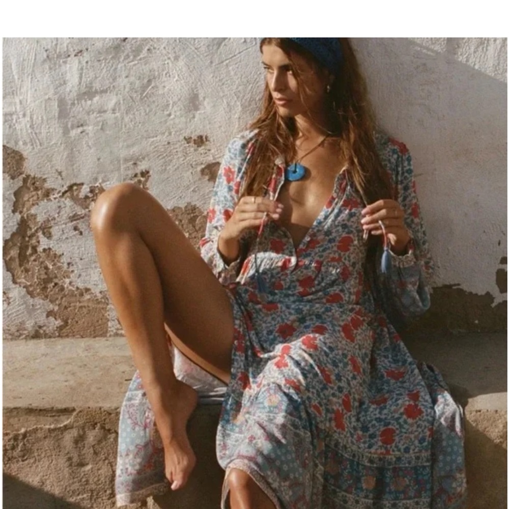 Spell Village button down Midi Dress
